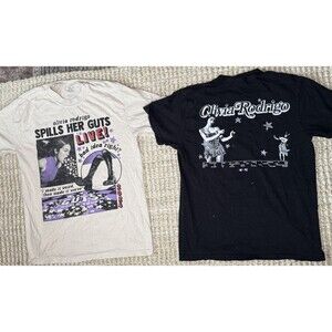 Olivia Rodrigo GUTS Tour Shirt Bundle 2pc Womens M Graphic Tee